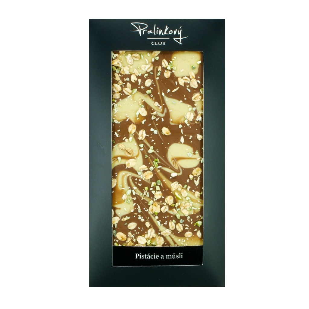 Čokoláda - Pistácie a müsli