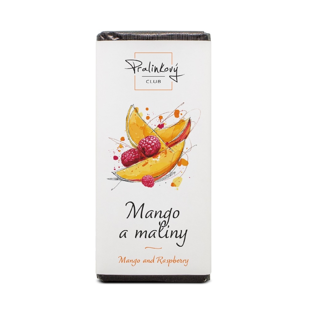 Pralinková čokoláda - Mango a maliny
